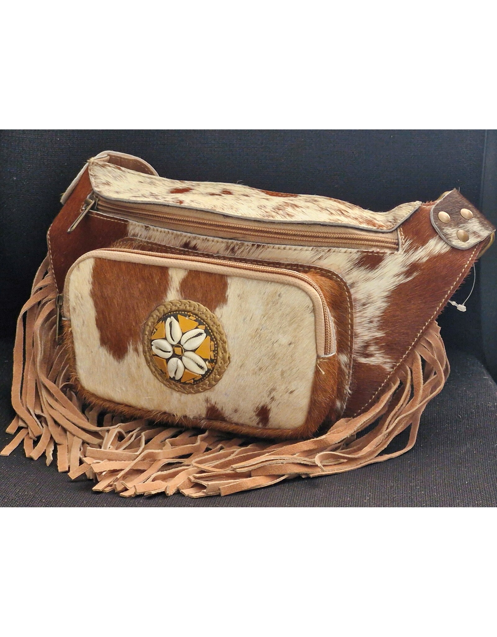 Trukado Small leather bags, cluches and more - Cowhide Waist Bag / Crossbody / Fanny Pack with Fringes