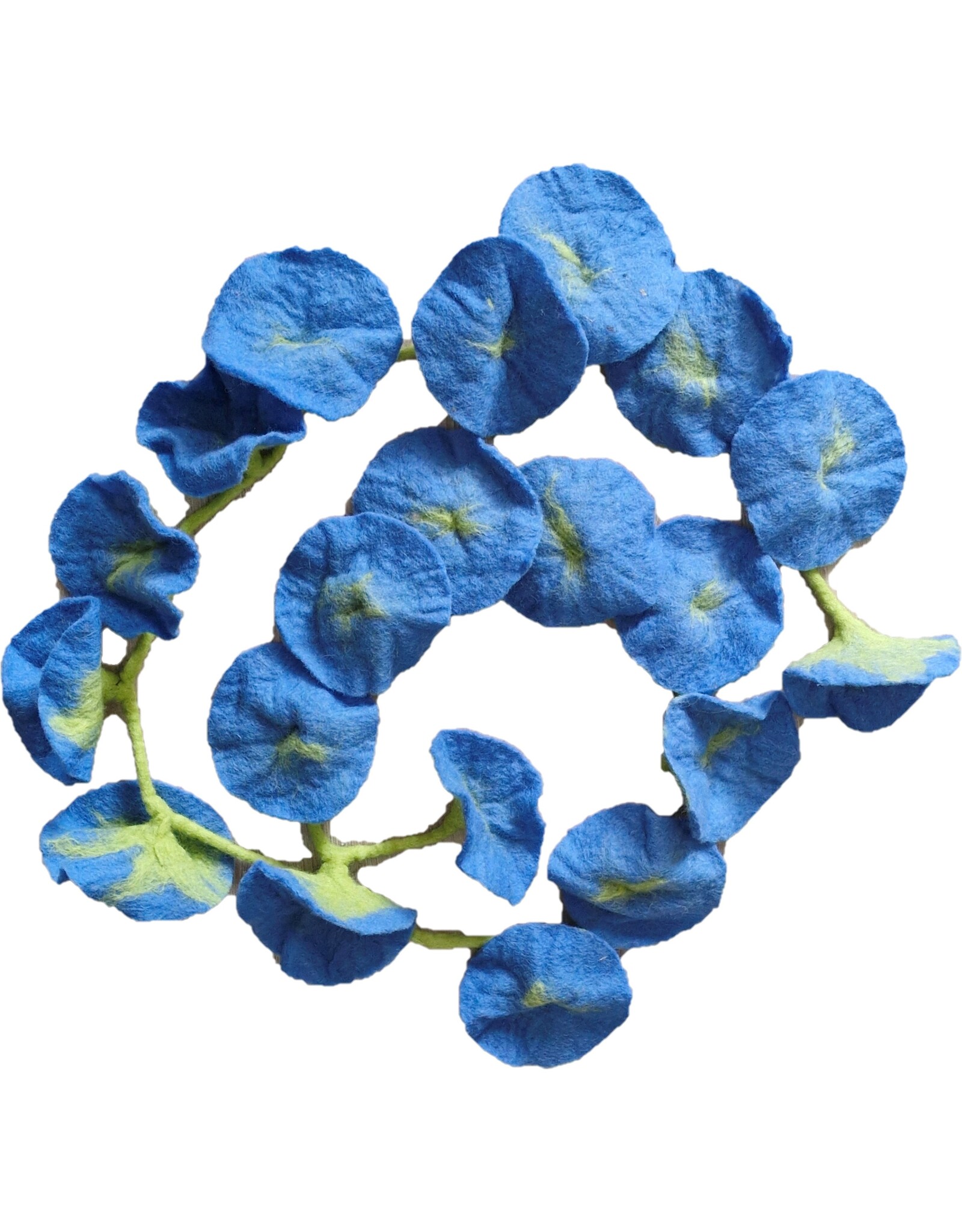 Trukado Miscellaneous - Vilten Bloemen Slinger Soft Blue ca. 180cm