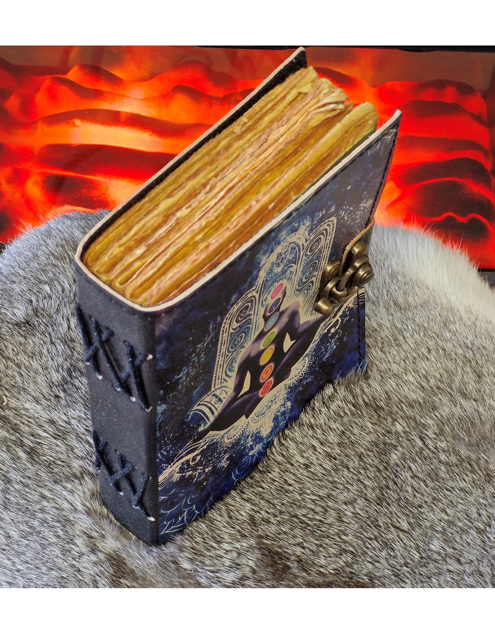 BB Miscellaneous - Leather Journal Meditatieon Seven Chakras 18x13cm