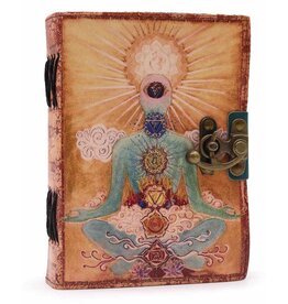 AWG Leren Notitieboek Meditatie Zeven Chakra's 18x13cm