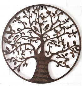 SH Tree of Life with Birds 60cm Iron Wall Decor