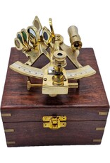 Trukado Miscellaneous - Sextant in houten kistje - messing, kleine versie