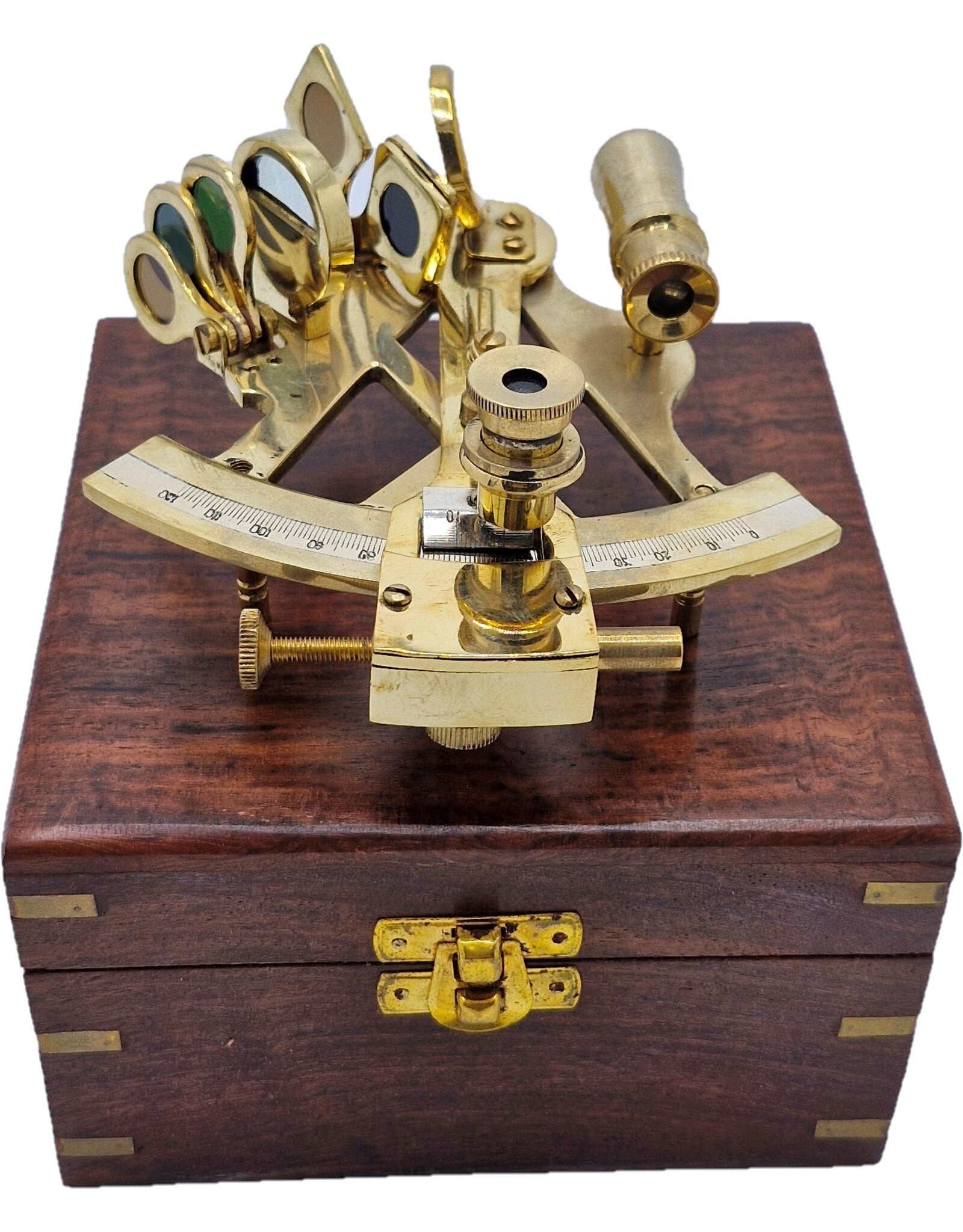 Trukado Miscellaneous - Sextant in wooden case - brass, small version