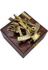 Trukado Miscellaneous - Sextant in houten kistje - messing, kleine versie