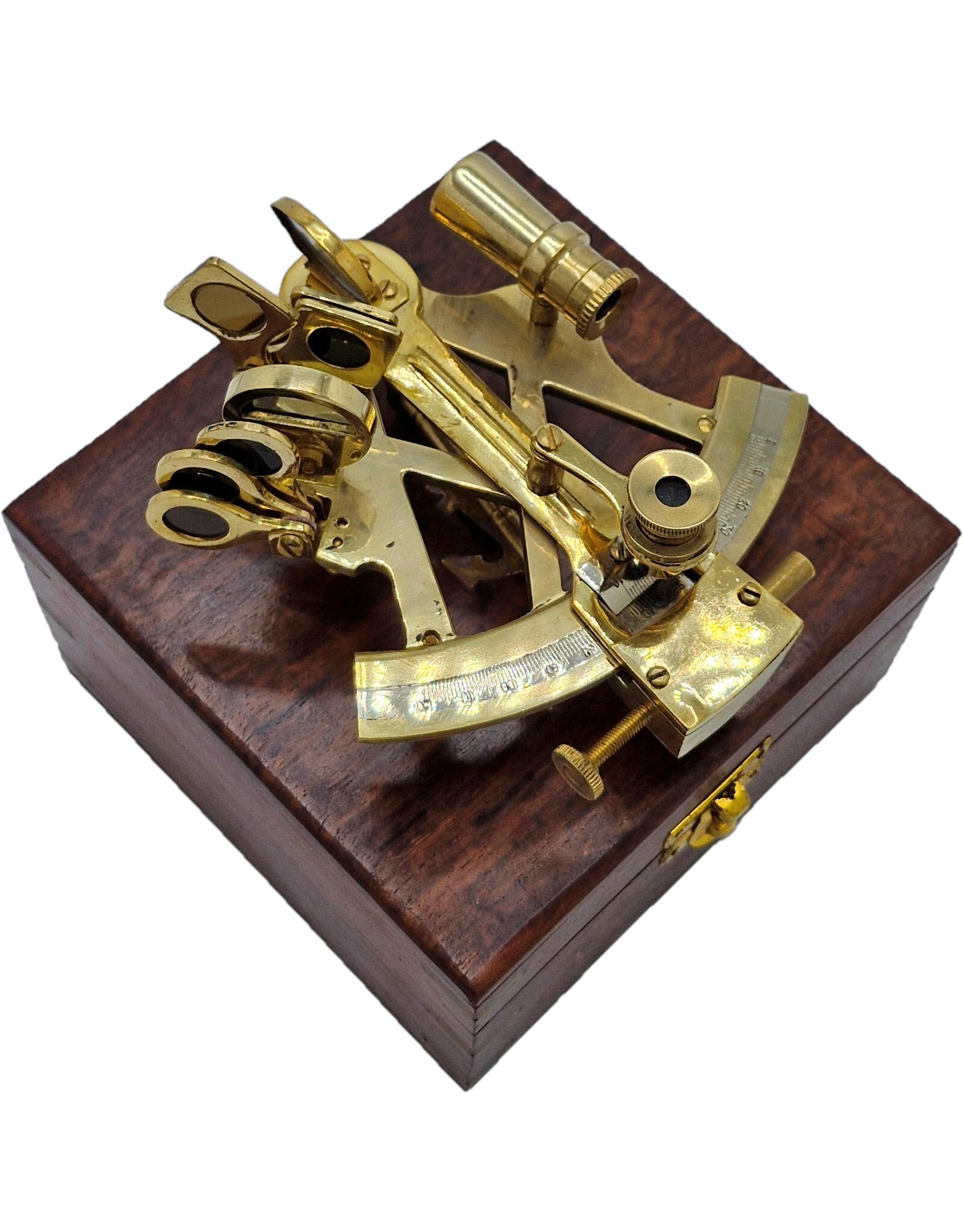Trukado Miscellaneous - Sextant in wooden case - brass, small version