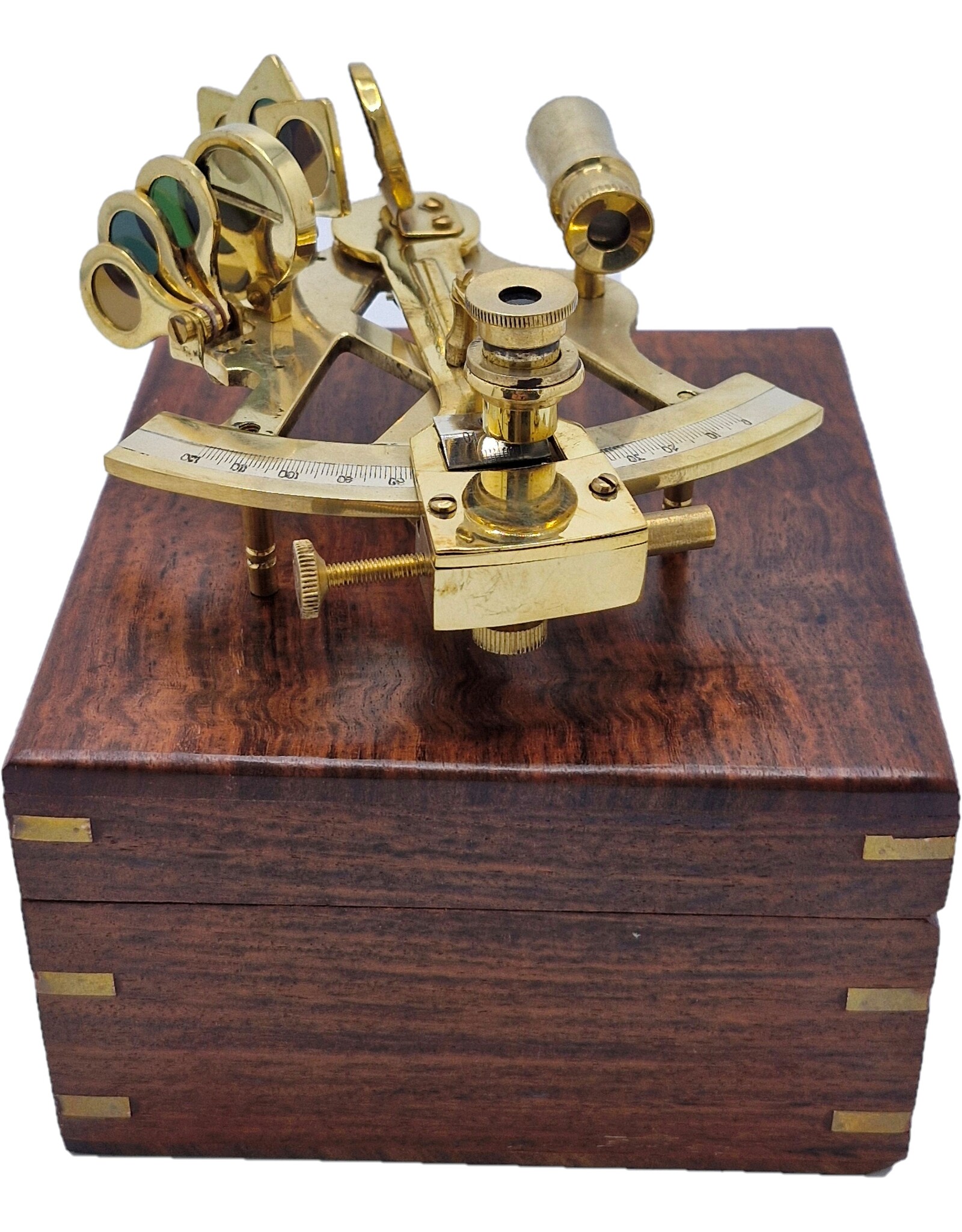 Trukado Miscellaneous - Sextant in wooden case - brass, small version