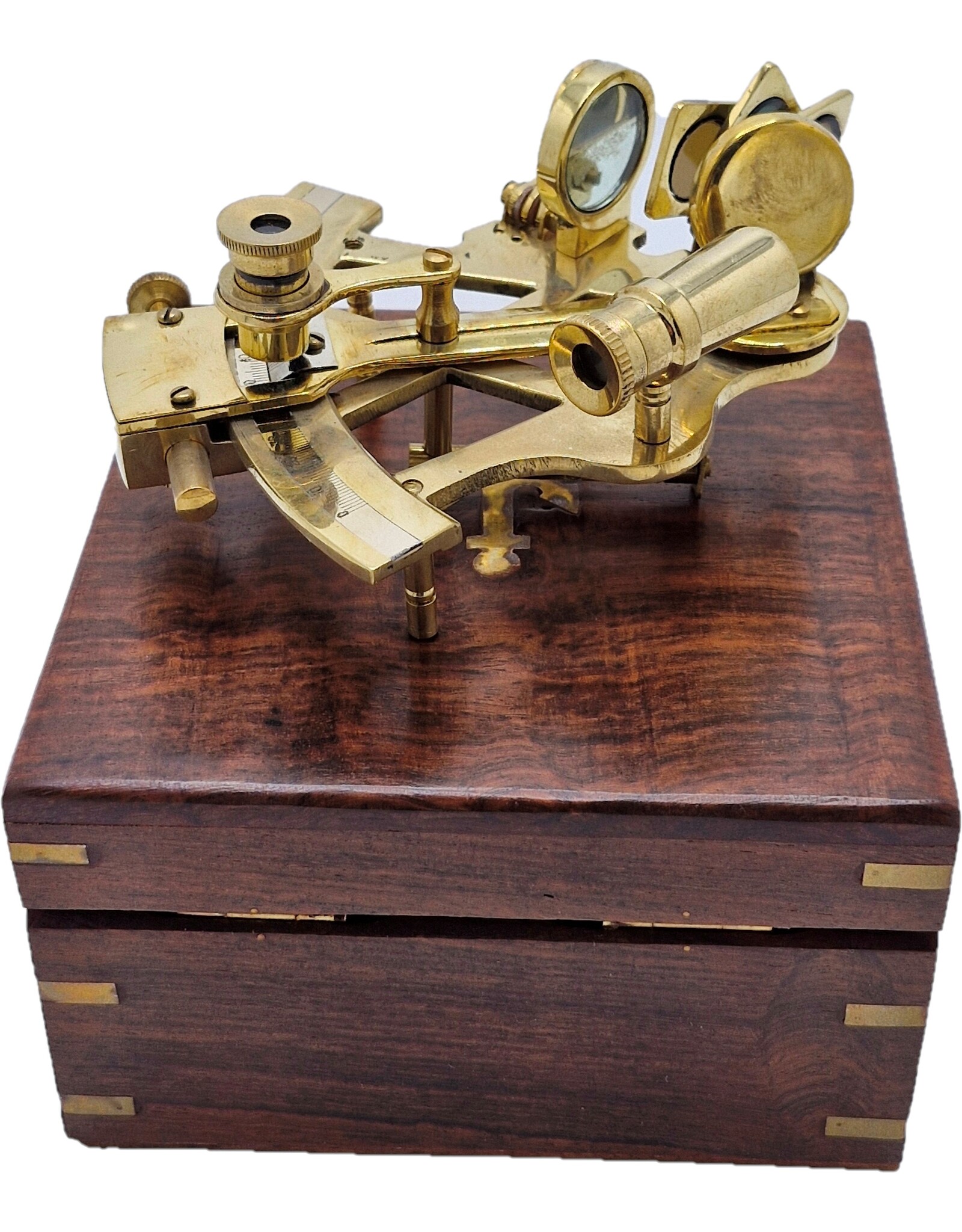 Trukado Miscellaneous - Sextant in wooden case - brass, small version