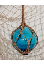 Trukado Miscellaneous - Visnet drijvers Glazen Bollen  Set Turquoiseblauw