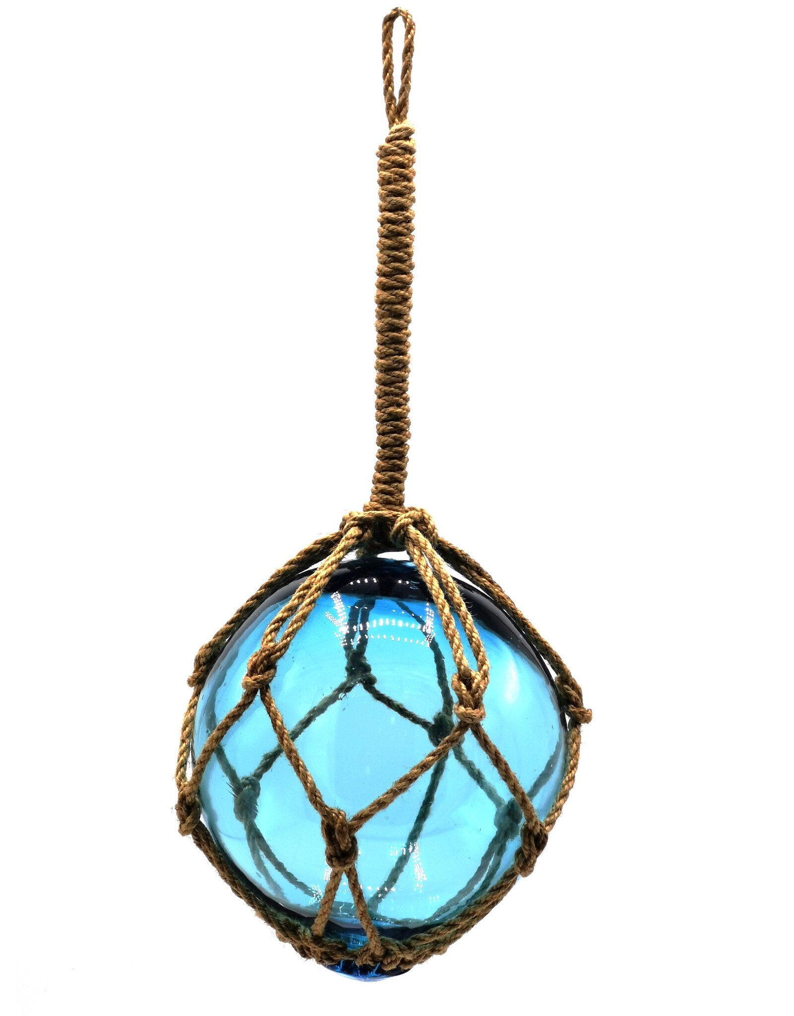 Trukado Miscellaneous - Visnet drijvers Glazen Bollen  Set Turquoiseblauw