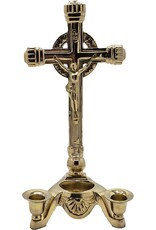 SH Giftware & Lifestyle - Crucifix met  2 Kaarshouders messing