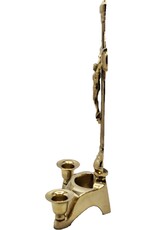 SH Giftware & Lifestyle - Crucifix met  2 Kaarshouders messing