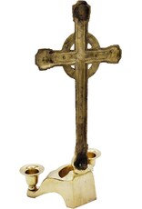 SH Giftware & Lifestyle - Crucifix met  2 Kaarshouders messing