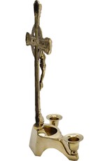 SH Giftware & Lifestyle - Crucifix met  2 Kaarshouders messing
