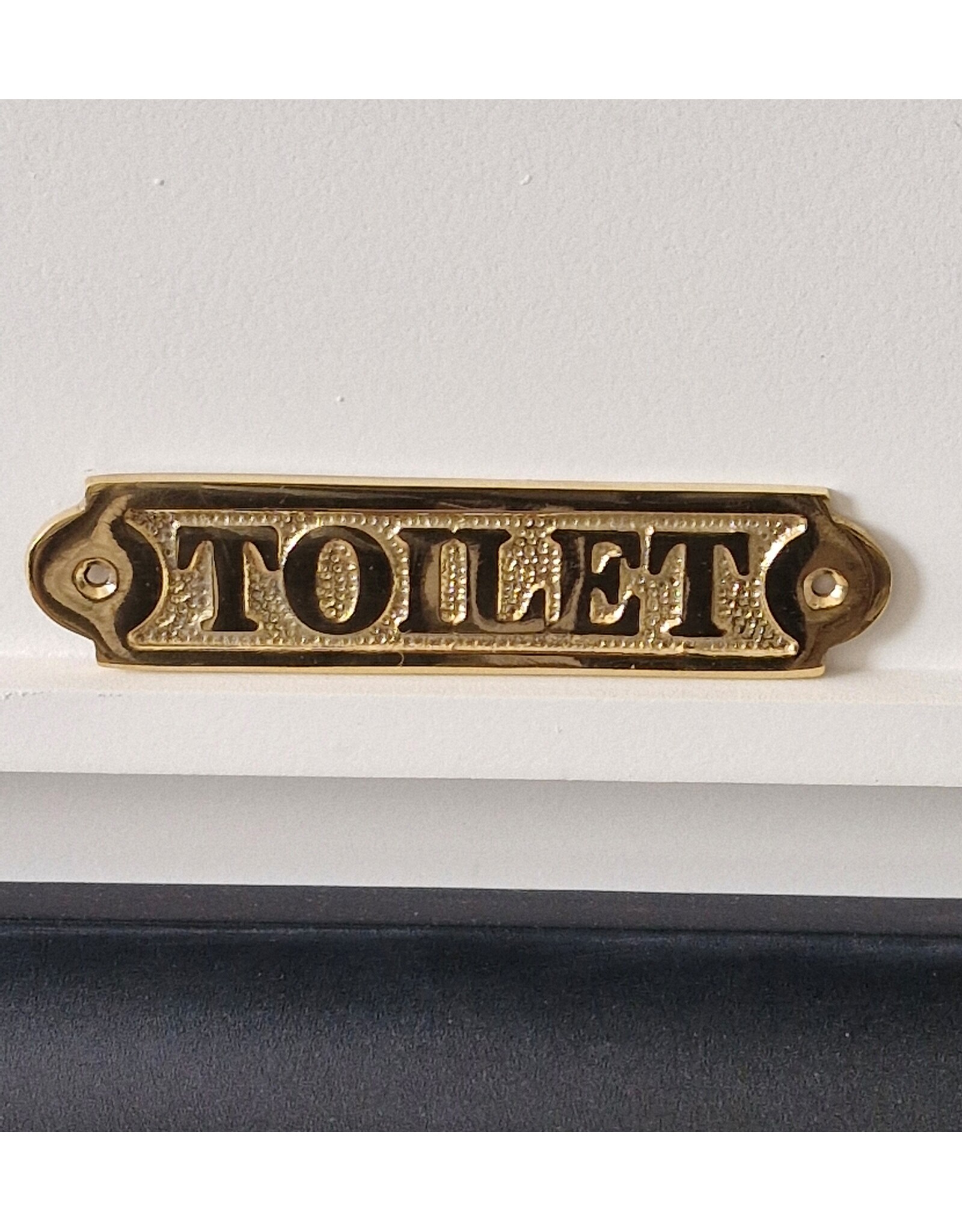 Trukado Miscellaneous - ‘Toilet’ door sign (brass)