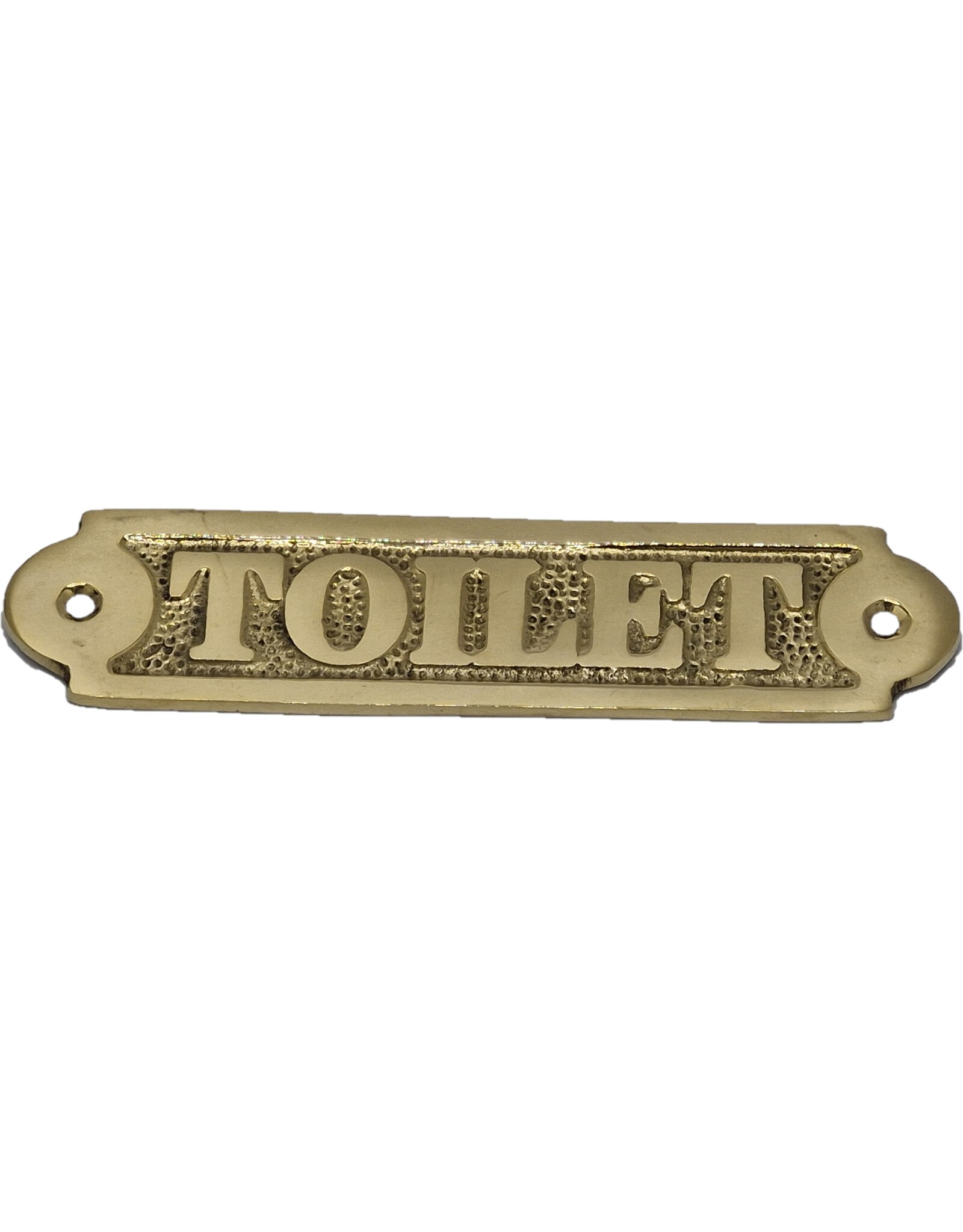 Trukado Miscellaneous - ‘Toilet’ door sign (brass)