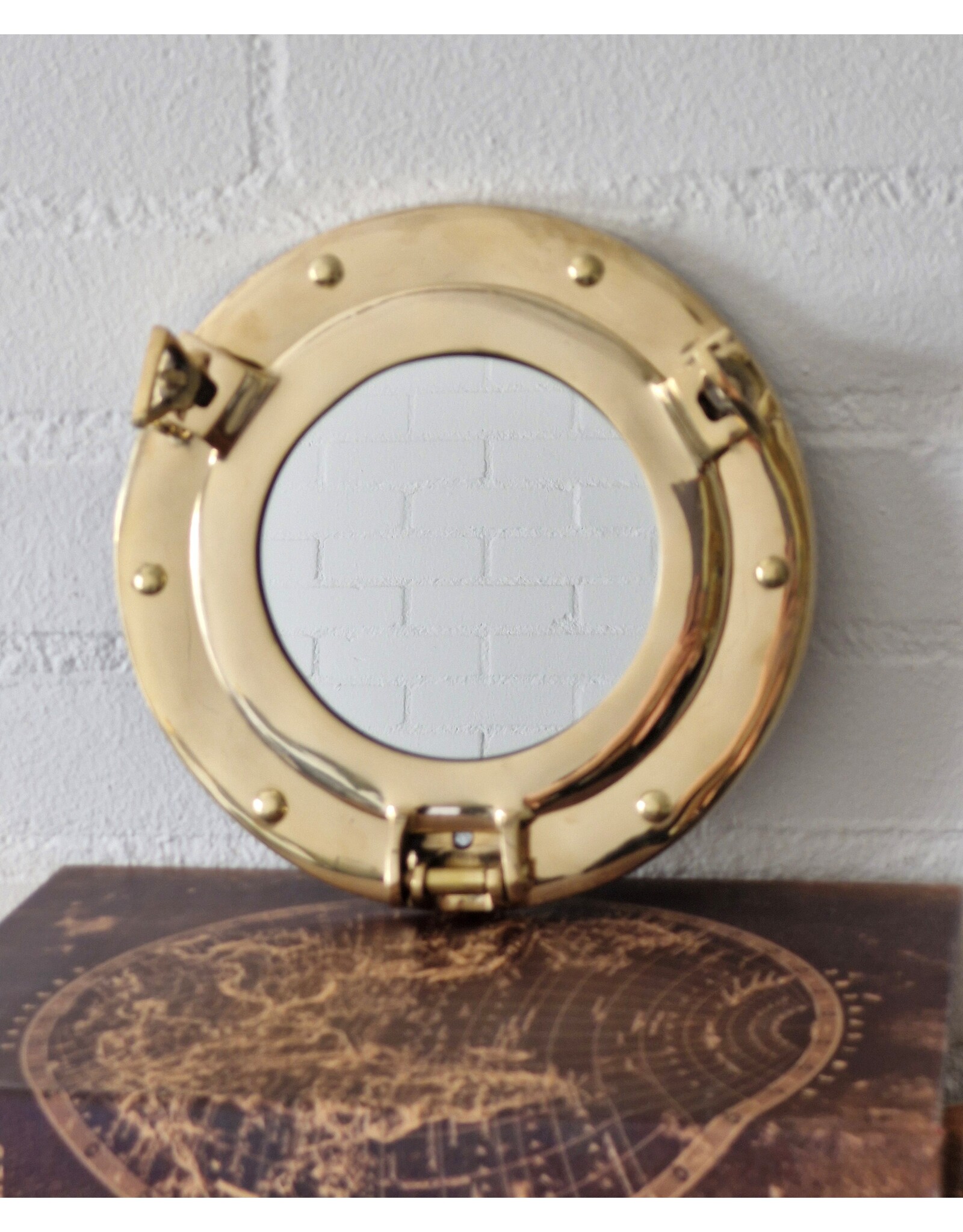 Trukado Nautica & Nostalgia - Patrijspoort Wandspiegel messing Ø 20cm