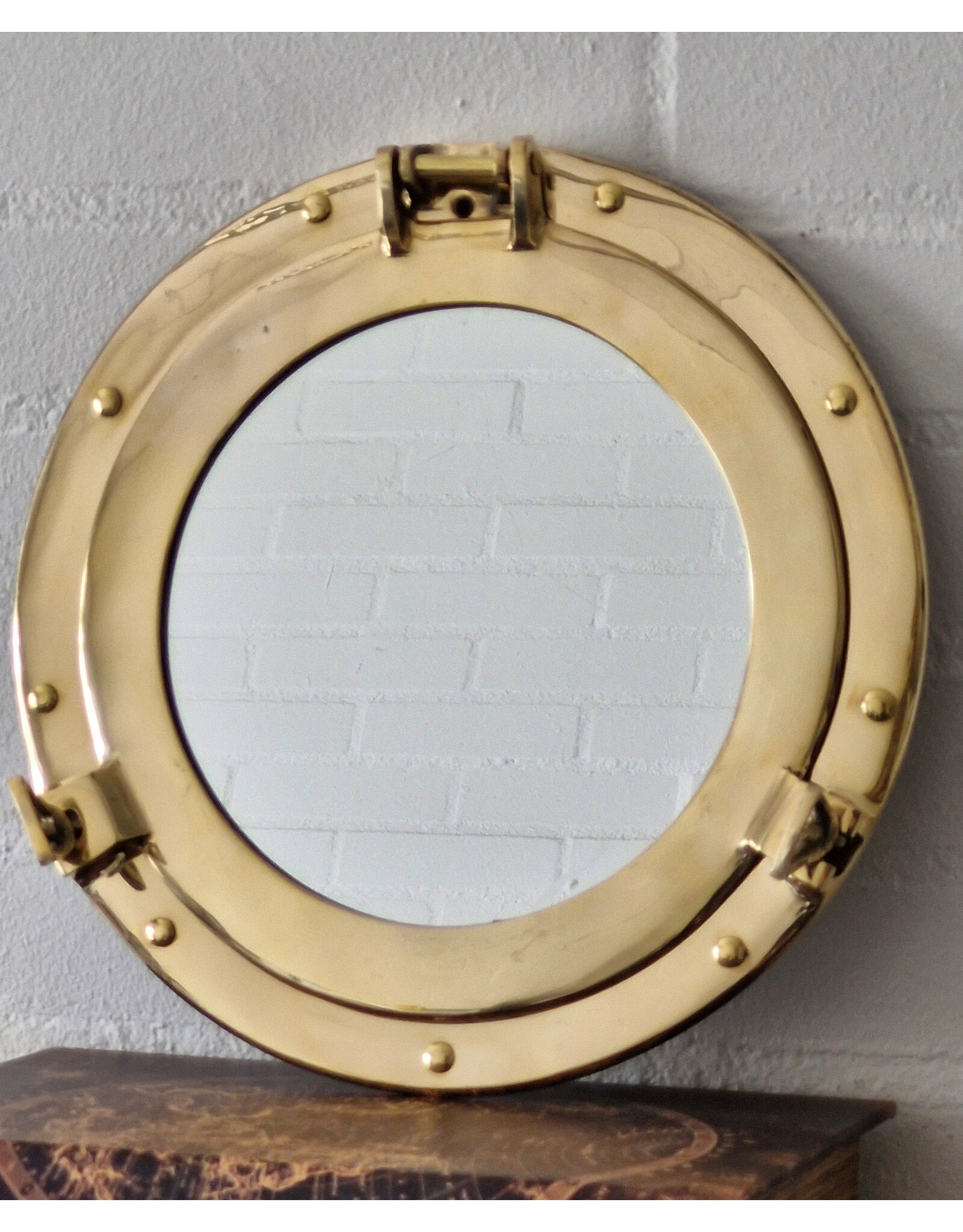 Trukado Nautical & Nostalgic - Porthole Wall Mirror, Brass Ø 28cm