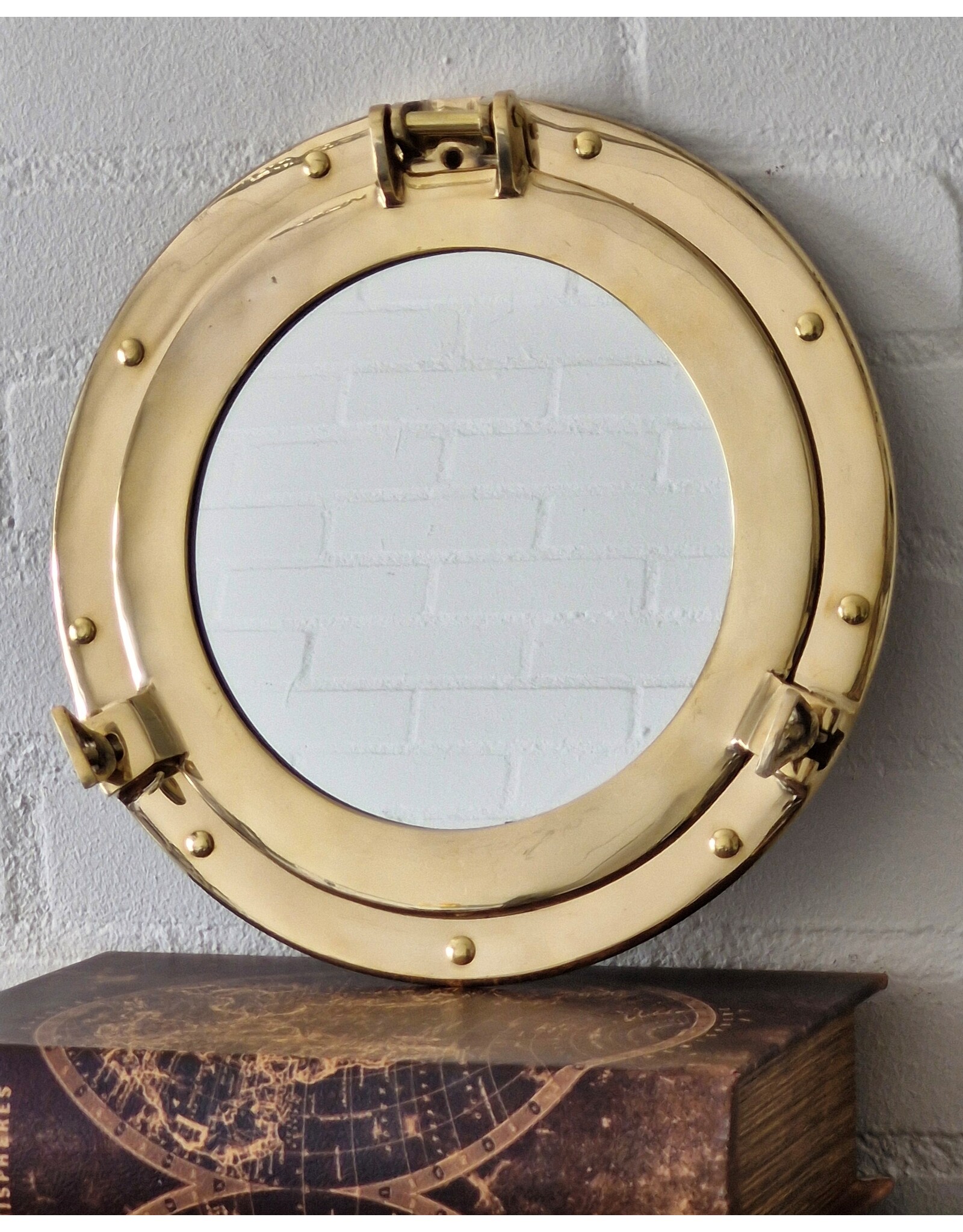Trukado Nautica & Nostalgia - Patrijspoort Wandspiegel messing Ø 28cm