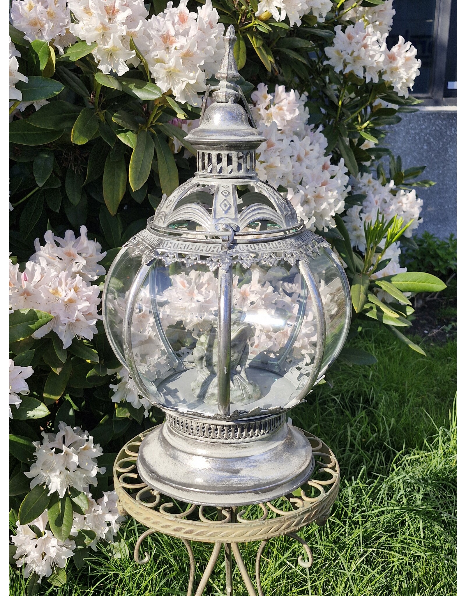 Trukado Miscellaneous - Tin Lantern ‘Victorian Octagon’ with Glass Windows 48cm