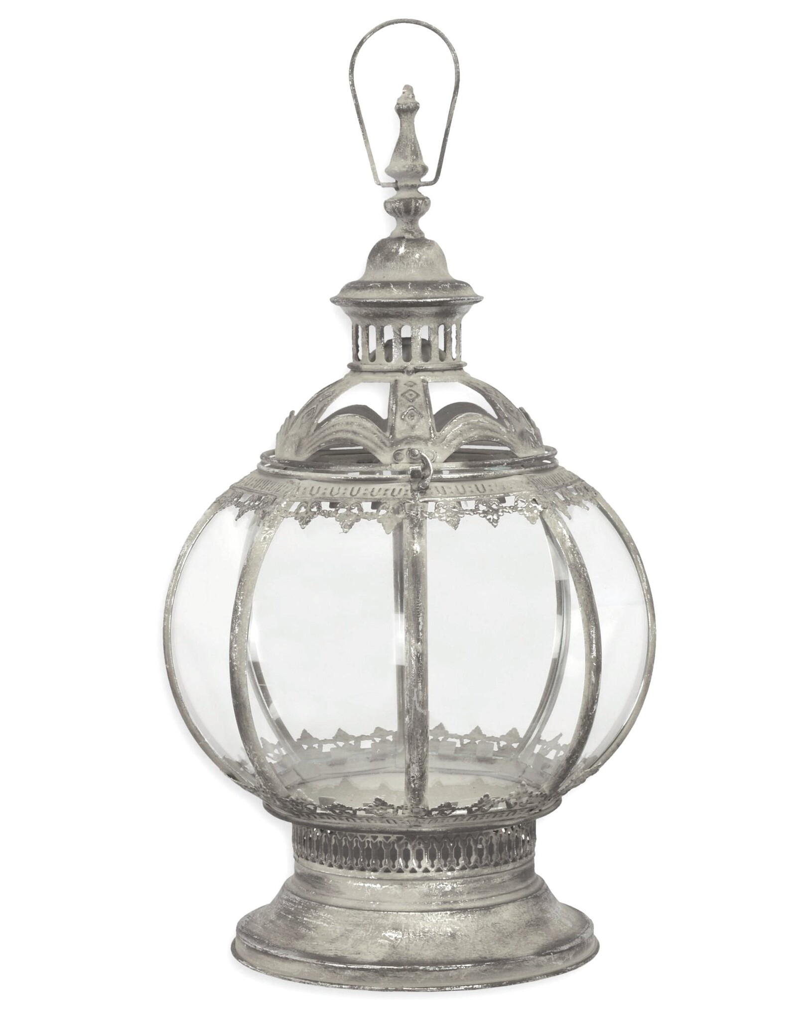 Trukado Miscellaneous - Tin Lantern ‘Victorian Octagon’ with Glass Windows 48cm