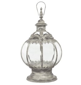 Trukado Tinnen Lantaarn "Victorian Octagon"  met Glazen Vensters 48cm