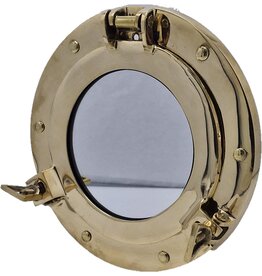 Trukado Patrijspoort Wandspiegel messing Ø 20cm