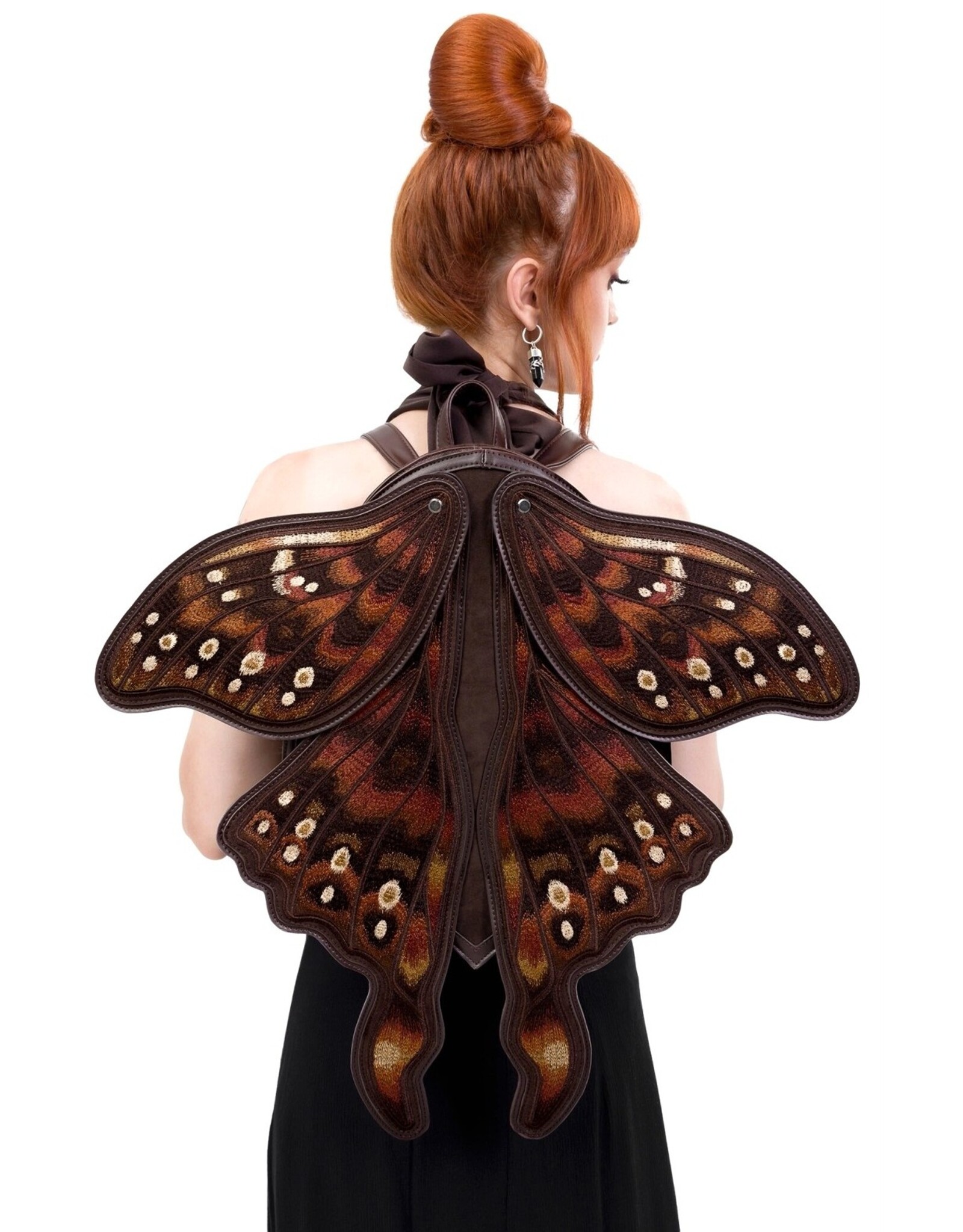 Restyle Fantasy tassen en portemonnees - Cinnamora Bruine Mot Rugzak met bewegende vleugels Restyle - Restyle
