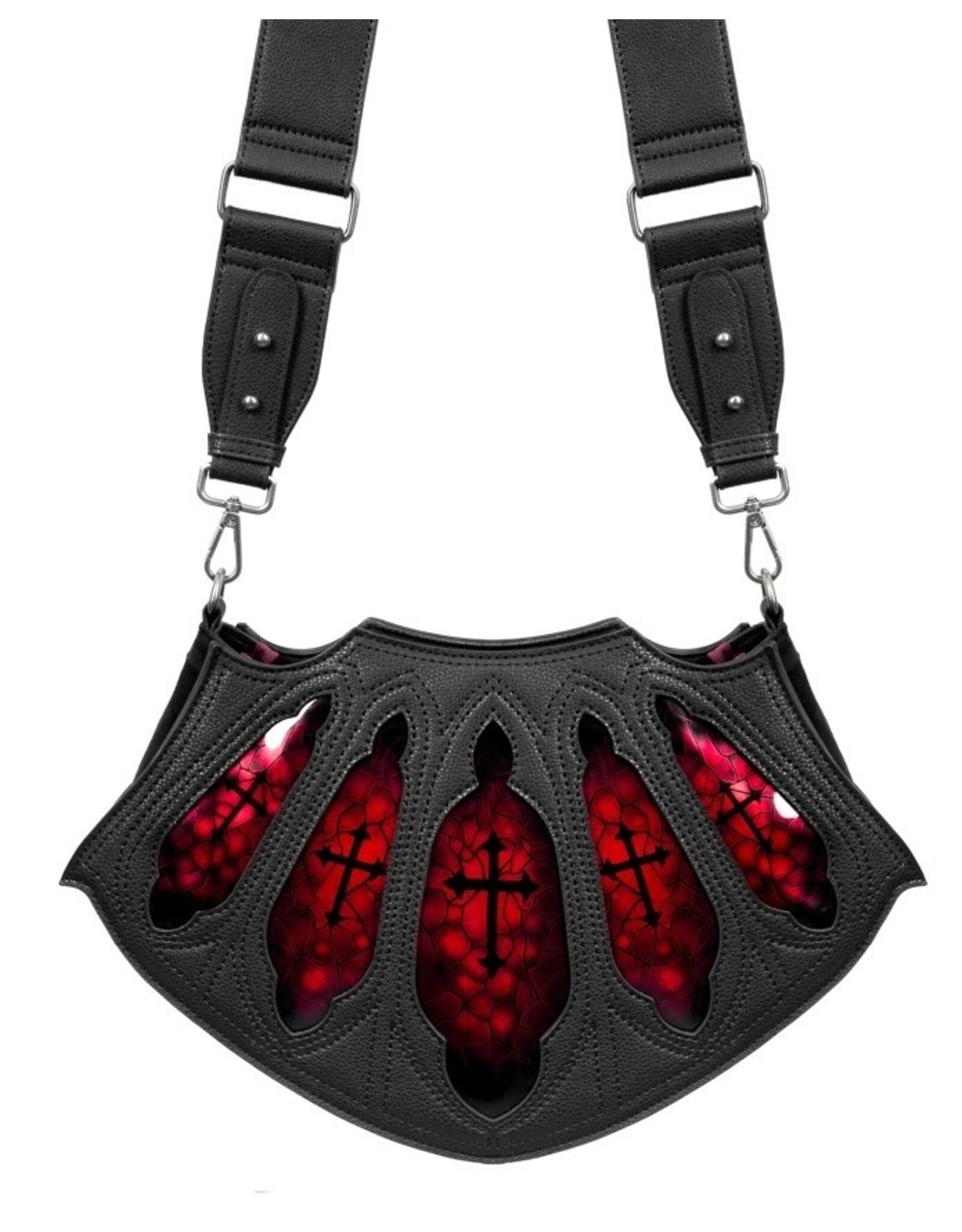 Restyle Gothic tassen Steampunk tassen - Bloodveil Gothic Schoudertas - Restyle