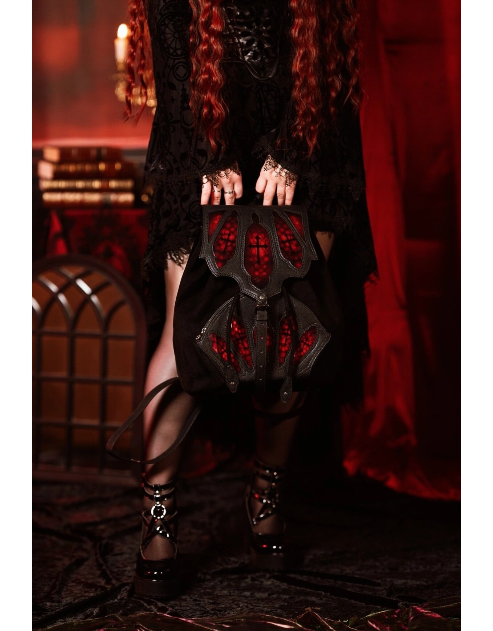 Restyle Gothic tassen Steampunk tassen - Gothic Cathedral Rugzak Bloodveil - Restyle