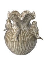 Diga Colmore Giftware & Lifestyle -  Diga Colmore Vaas met Vogels LOTTE keramiek white brown