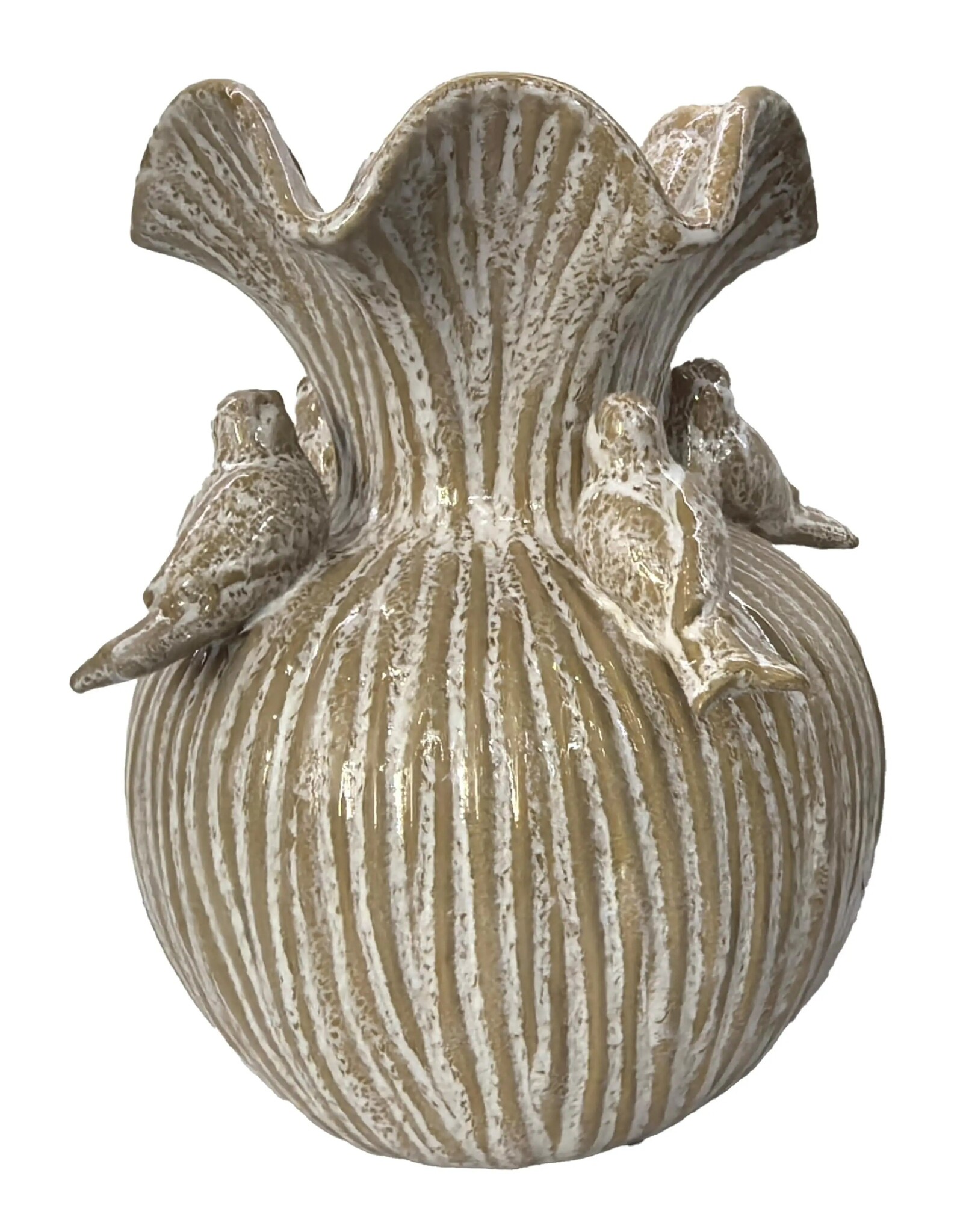 Diga Colmore Giftware & Lifestyle - Diga Colmore Vase with Birds LOTTE ceramic white brown