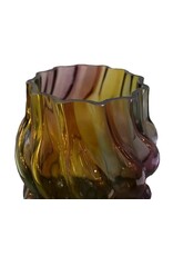 Diga Colmore Giftware & Lifestyle - Diga Colmore Vase organically turned design, 29cm green/yellow/pink