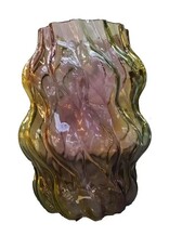 Diga Colmore Giftware & Lifestyle - Diga Colmore Vaas organisch gedraaid design  29cm green/yellow/pink