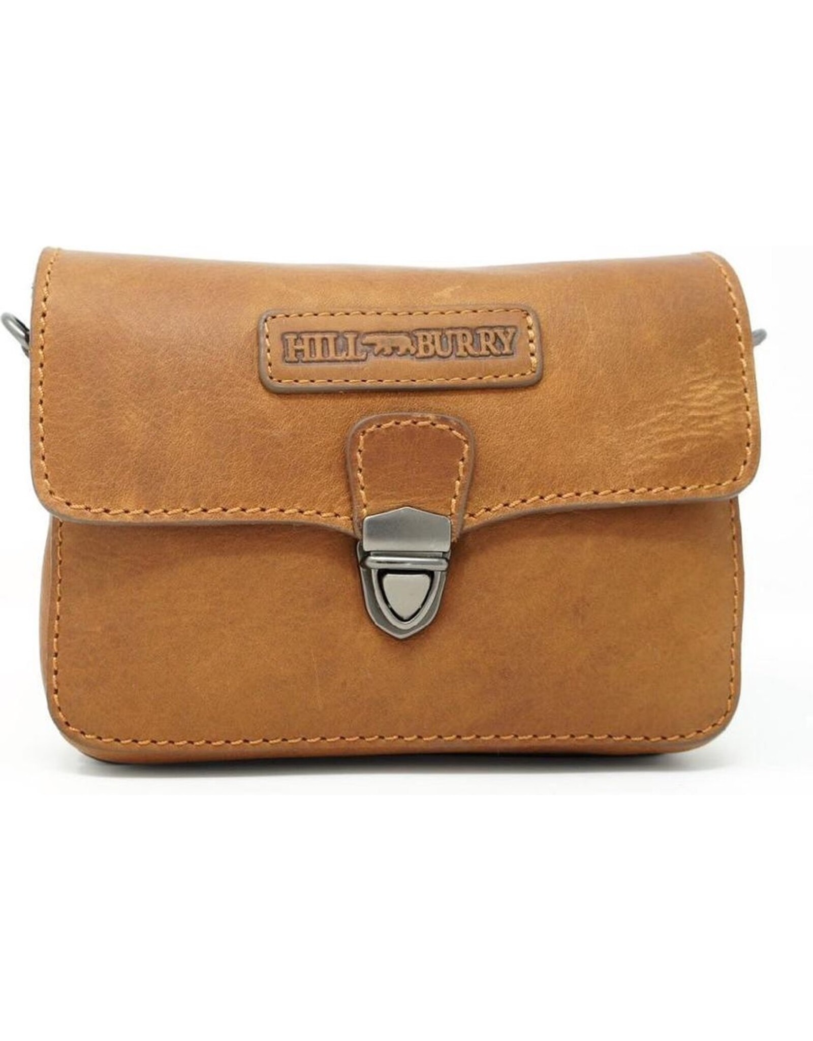 HillBurry Leren tassen - HillBurry Leren Schoudertasje cognac