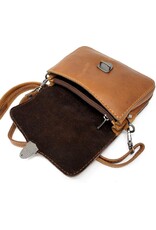 HillBurry Leren tassen - HillBurry Leren Schoudertasje cognac