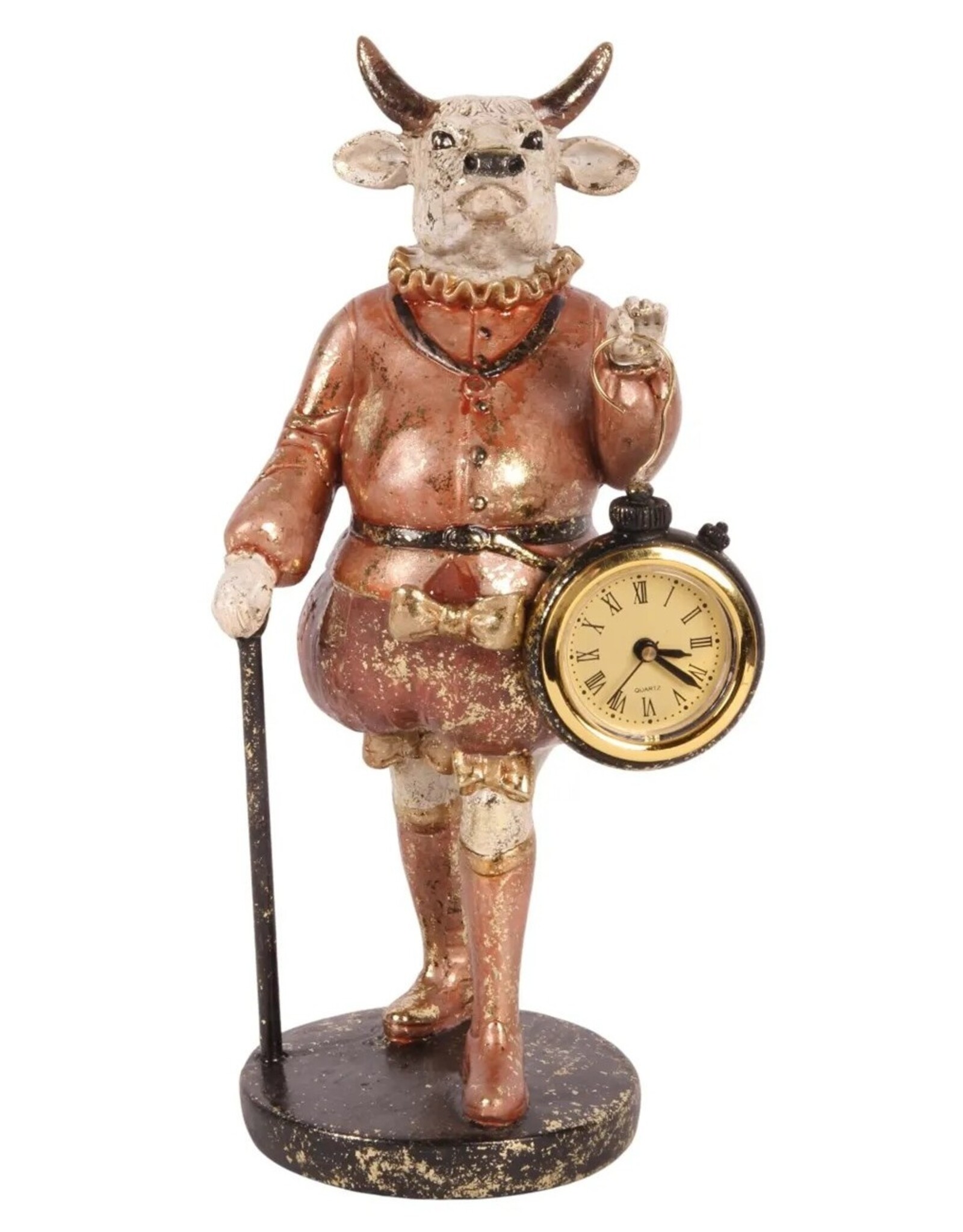 DS Giftware Beelden Collectables - Koe met Klok beeldje 25 cm