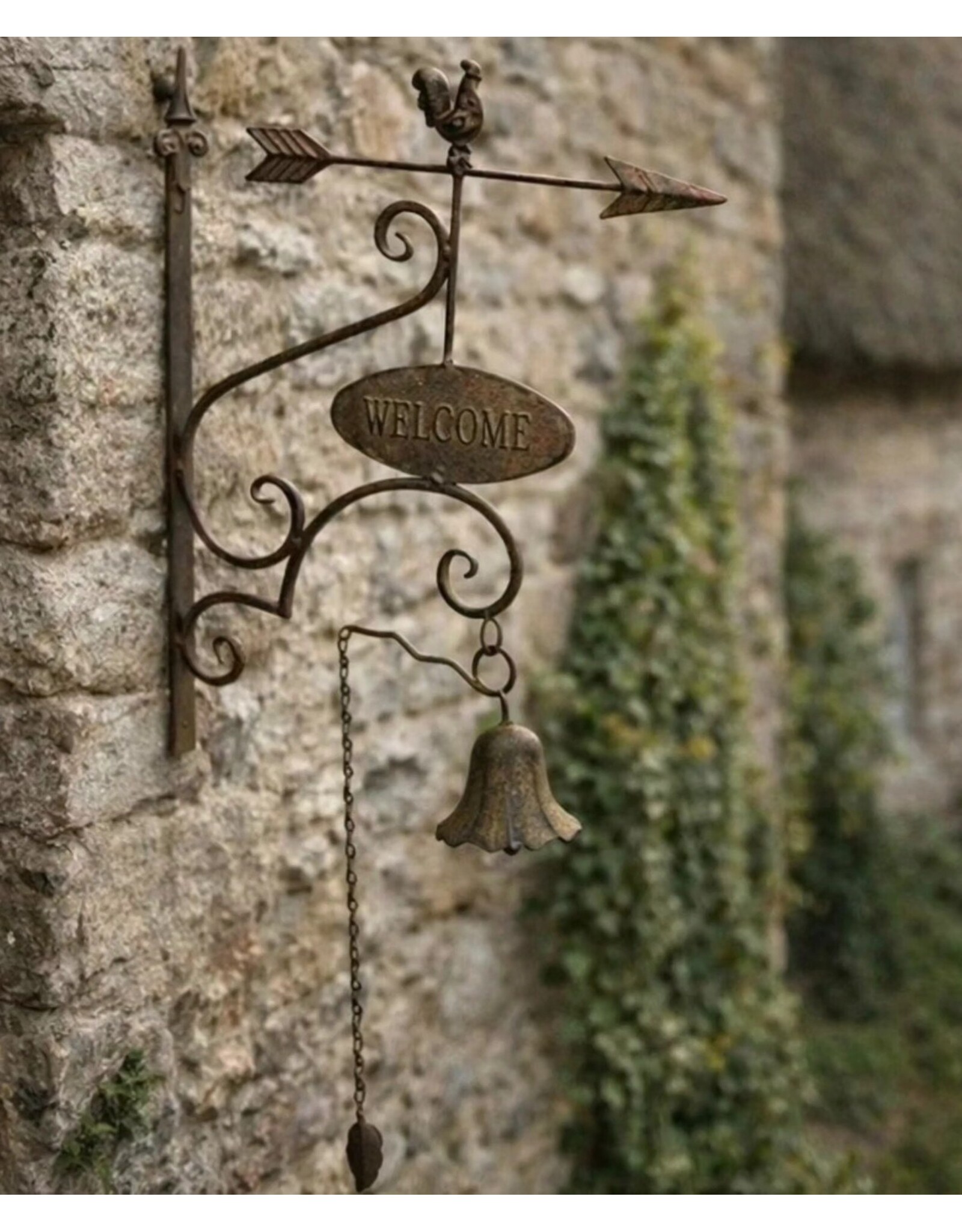 JB Miscellaneous - Decoratieve Metalen Deurbel met Welkomstbord