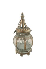 Trukado Miscellaneous -  Tin Lantern ‘Pumpkin’ with Glass Windows 32.4 cm