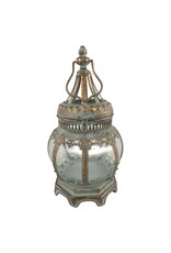 Trukado Miscellaneous -  Tin Lantern ‘Pumpkin’ with Glass Windows 32.4 cm