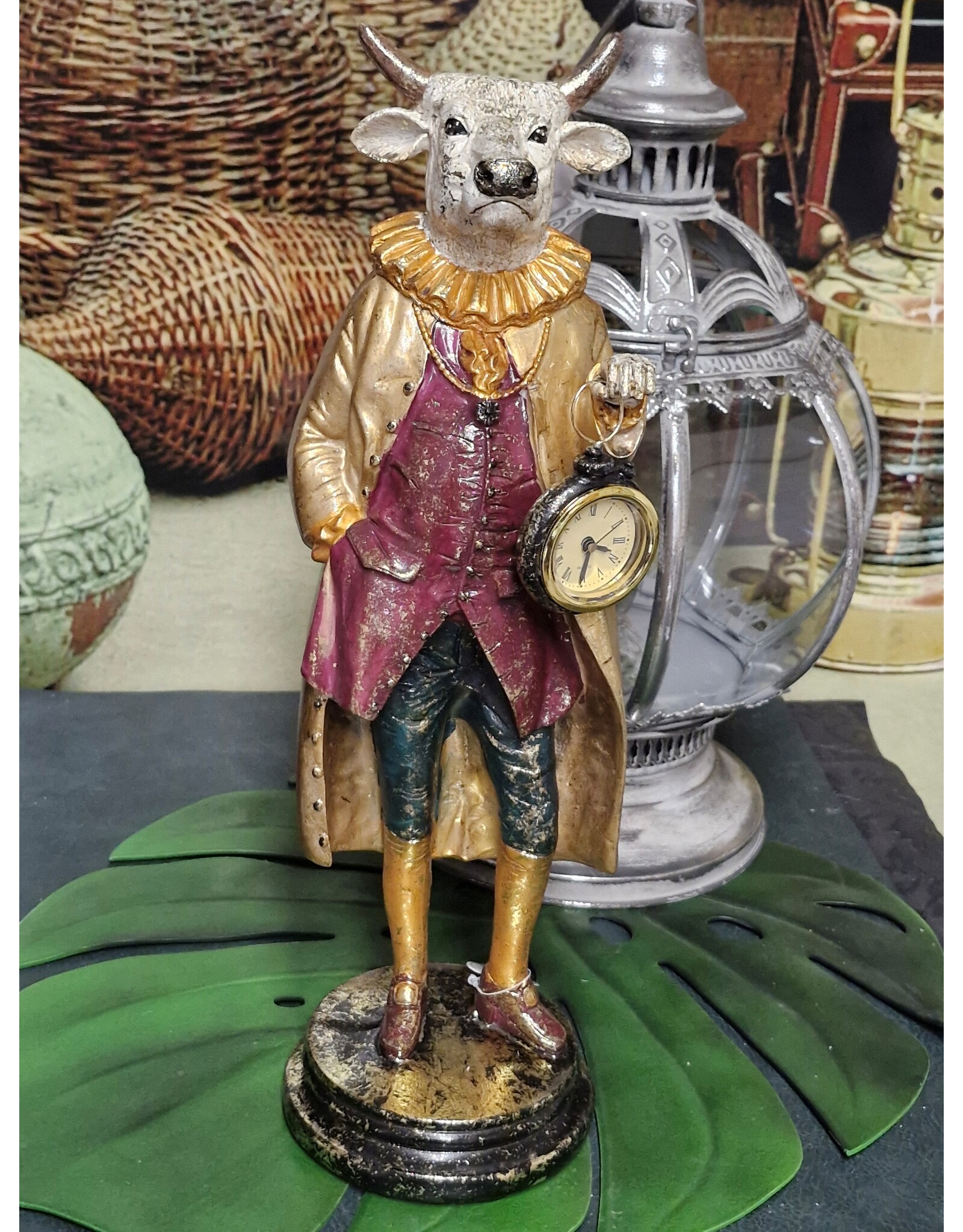 DS Giftware Beelden Collectables - Koe met Klok beeldje 41 cm