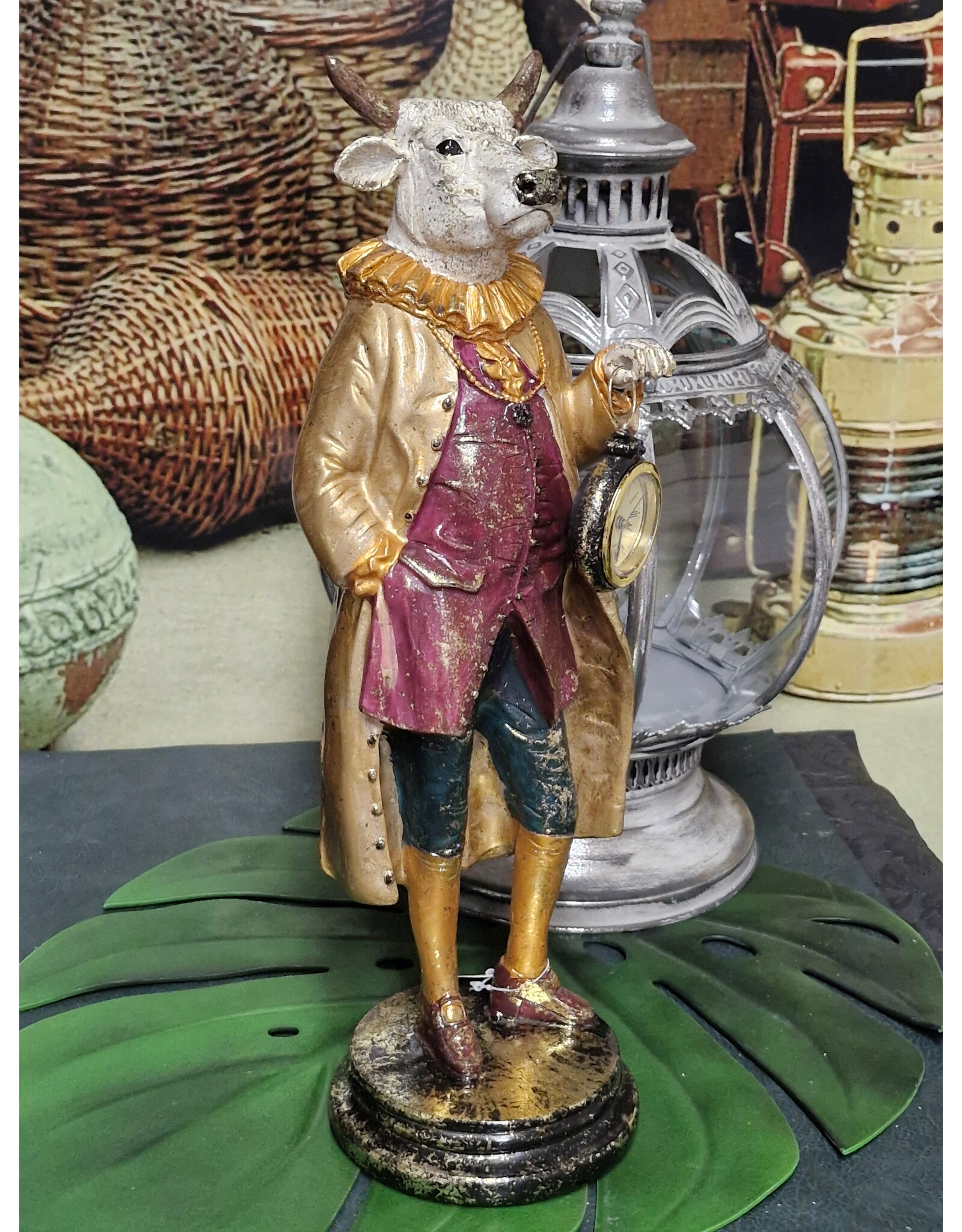 DS Giftware Figurines Collectables - Cow with Clock figurine  41cm