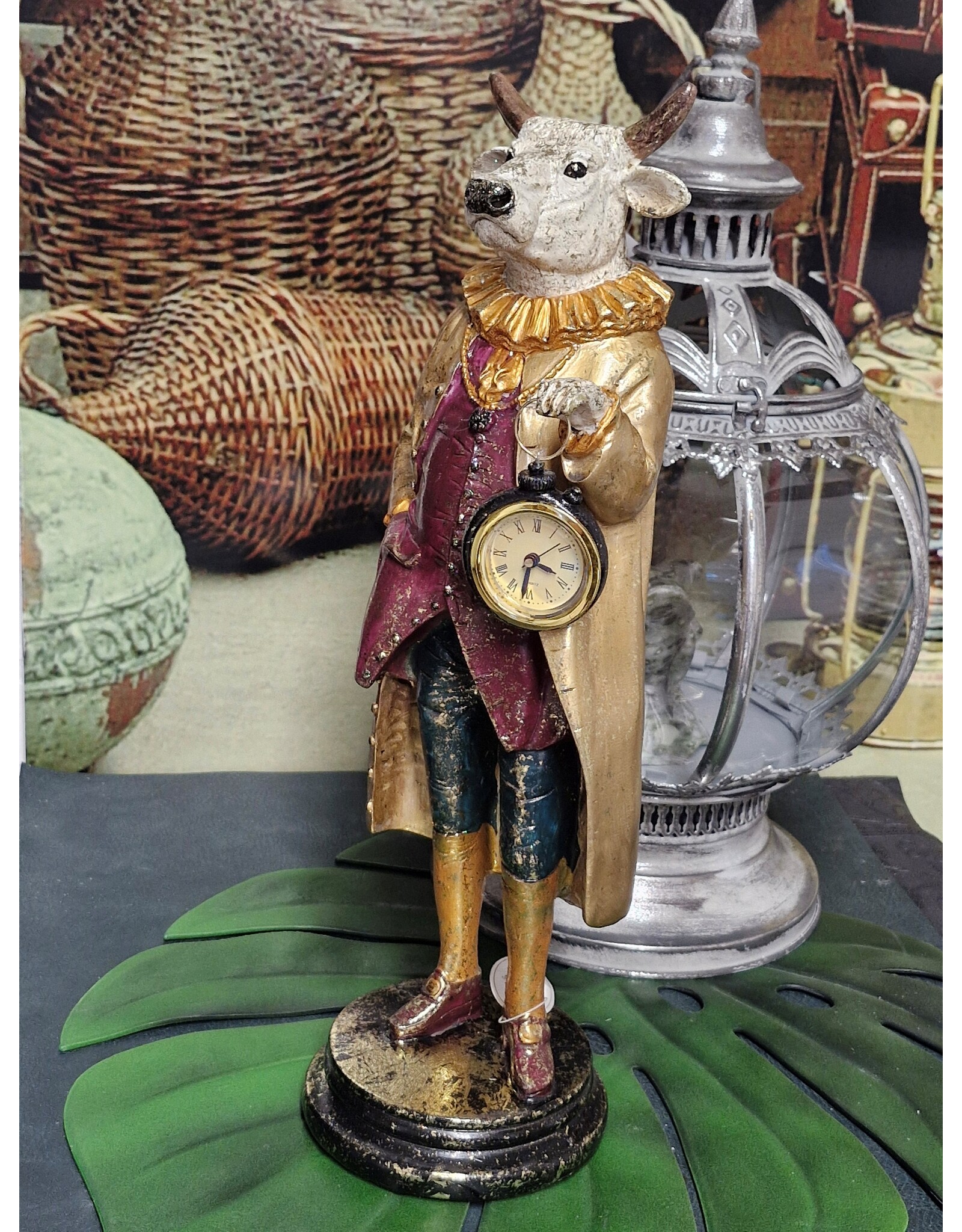 DS Giftware Beelden Collectables - Koe met Klok beeldje 41 cm