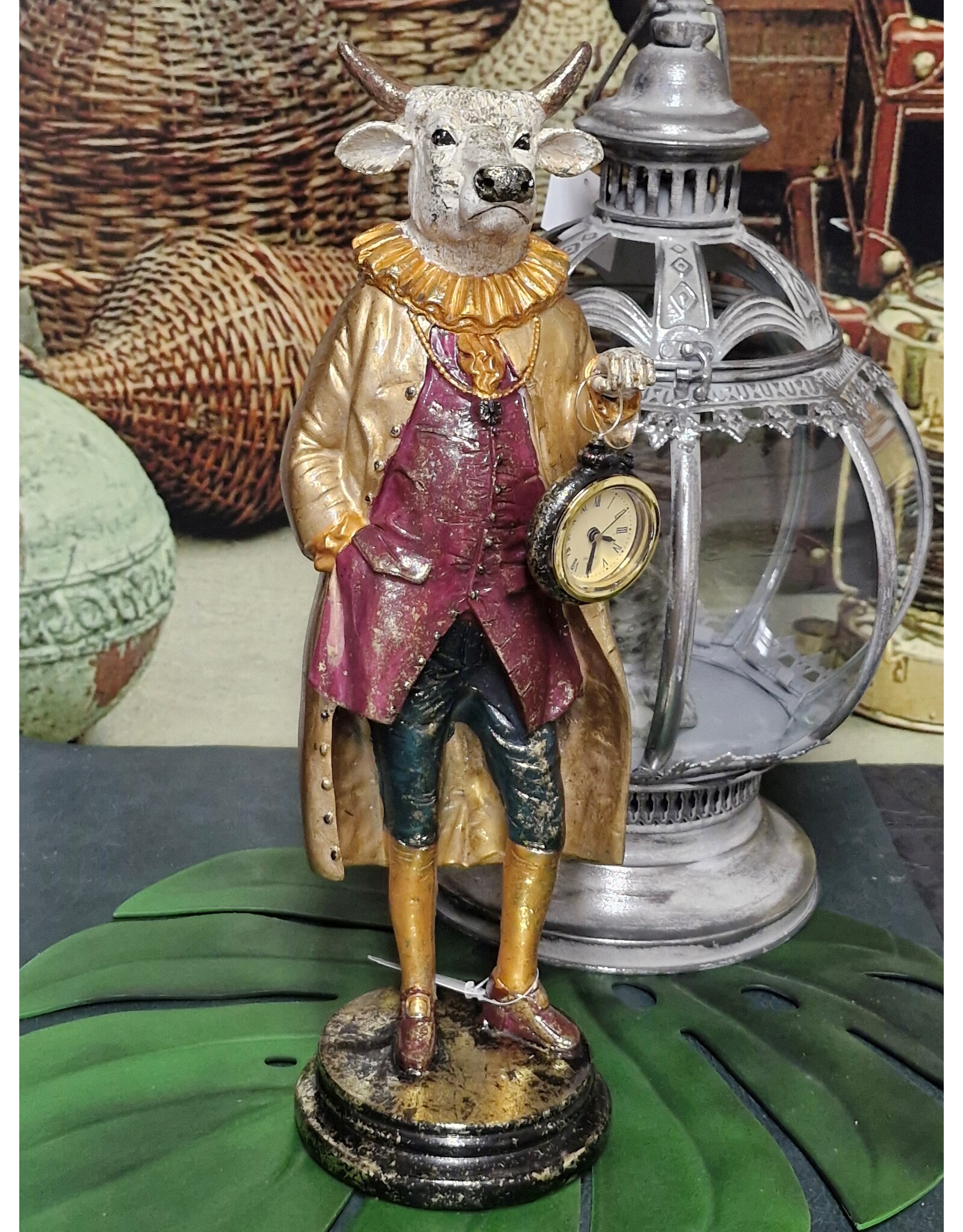 DS Giftware Figurines Collectables - Cow with Clock figurine  41cm