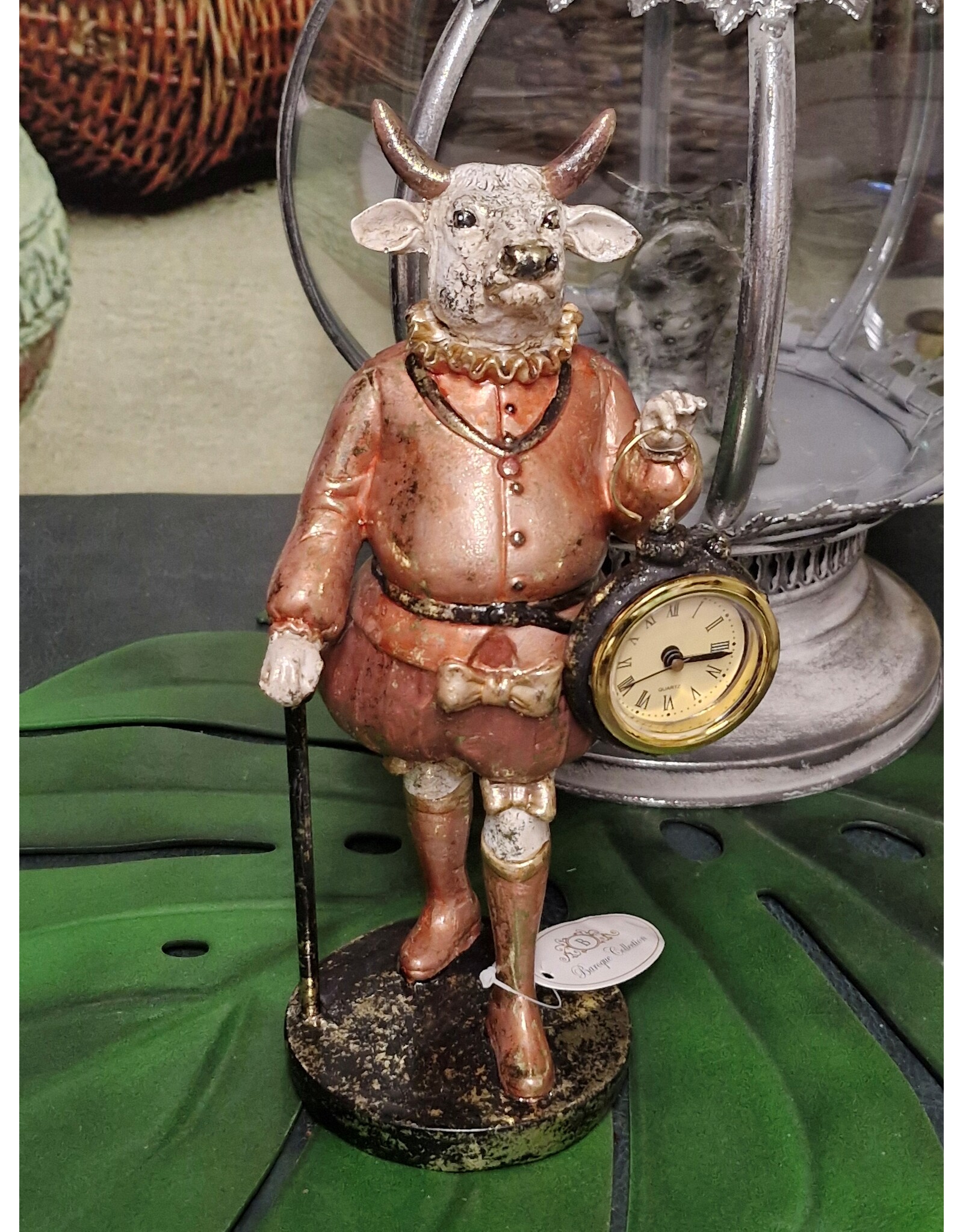 DS Giftware Figurines Collectables - Cow with Clock figurine  25 cm