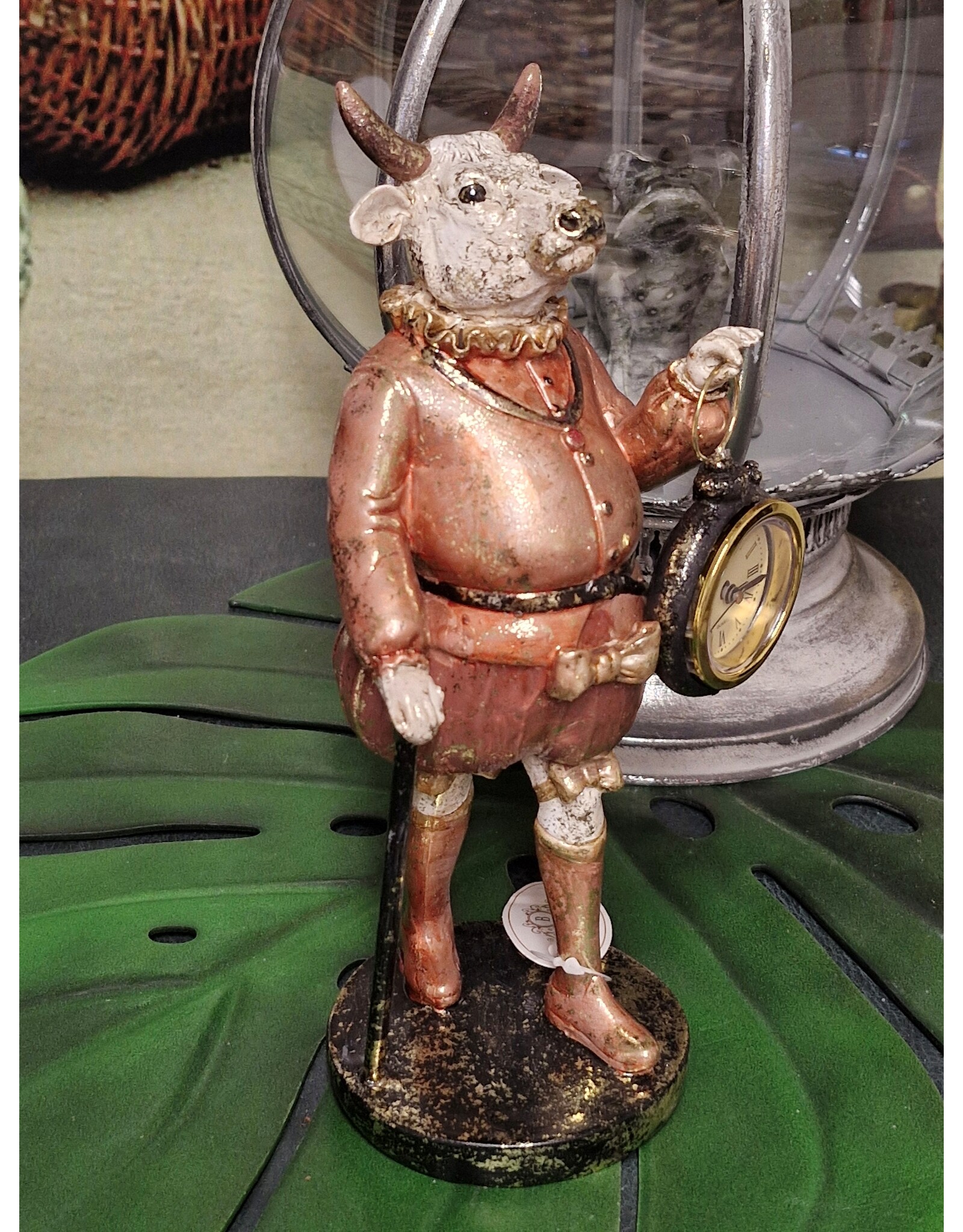 DS Giftware Figurines Collectables - Cow with Clock figurine  25 cm