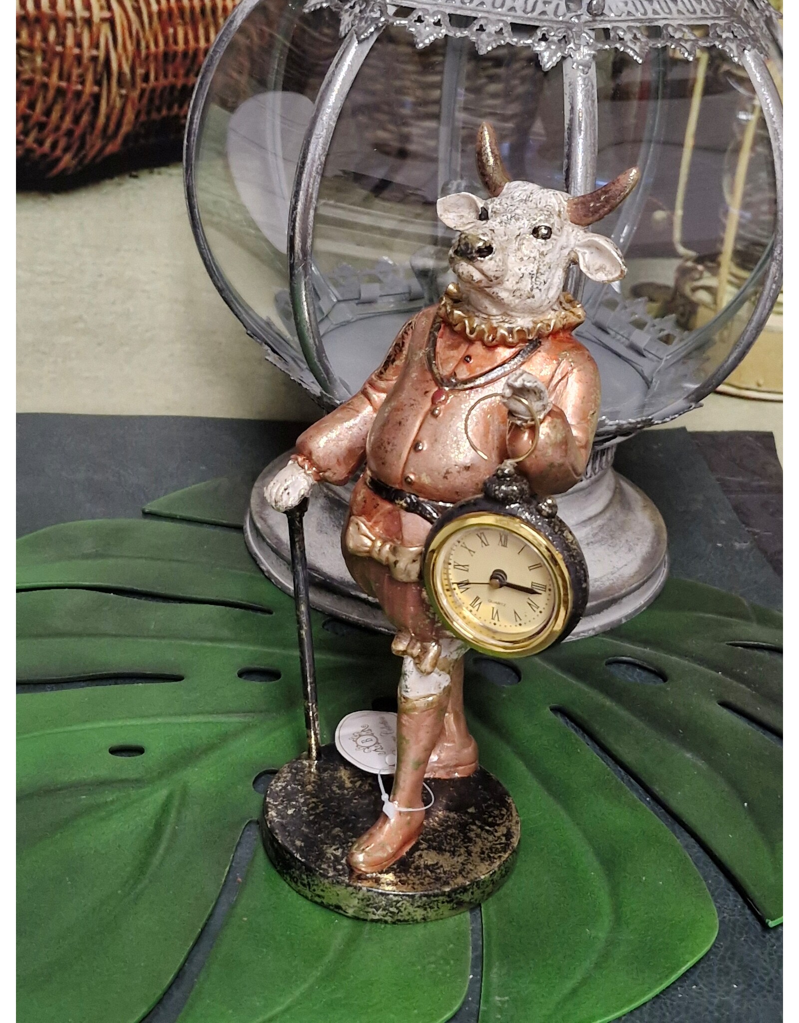 DS Giftware Beelden Collectables - Koe met Klok beeldje 25 cm