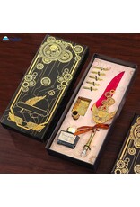 JM Handicrafts Miscellaneous -  Calligraphy set with Feather pen, pen holder, ink and nibs