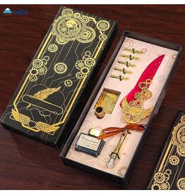 JM Handicrafts Kalligrafie set met Verenpen, inkt, penhouder en penpunten