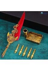 JM Handicrafts Miscellaneous - Kalligrafie set met Verenpen, inkt, penhouder en penpunten