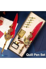 JM Handicrafts Miscellaneous - Kalligrafie set met Verenpen, inkt, penhouder en penpunten